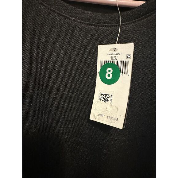 LAUREN Ralph Lauren Foil-Print Jersey Dress Sz 14 Black Label NWTs Long Sleeve - Picture 5 of 6